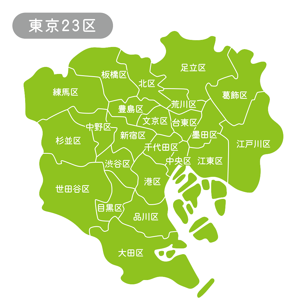 東京23区の地図